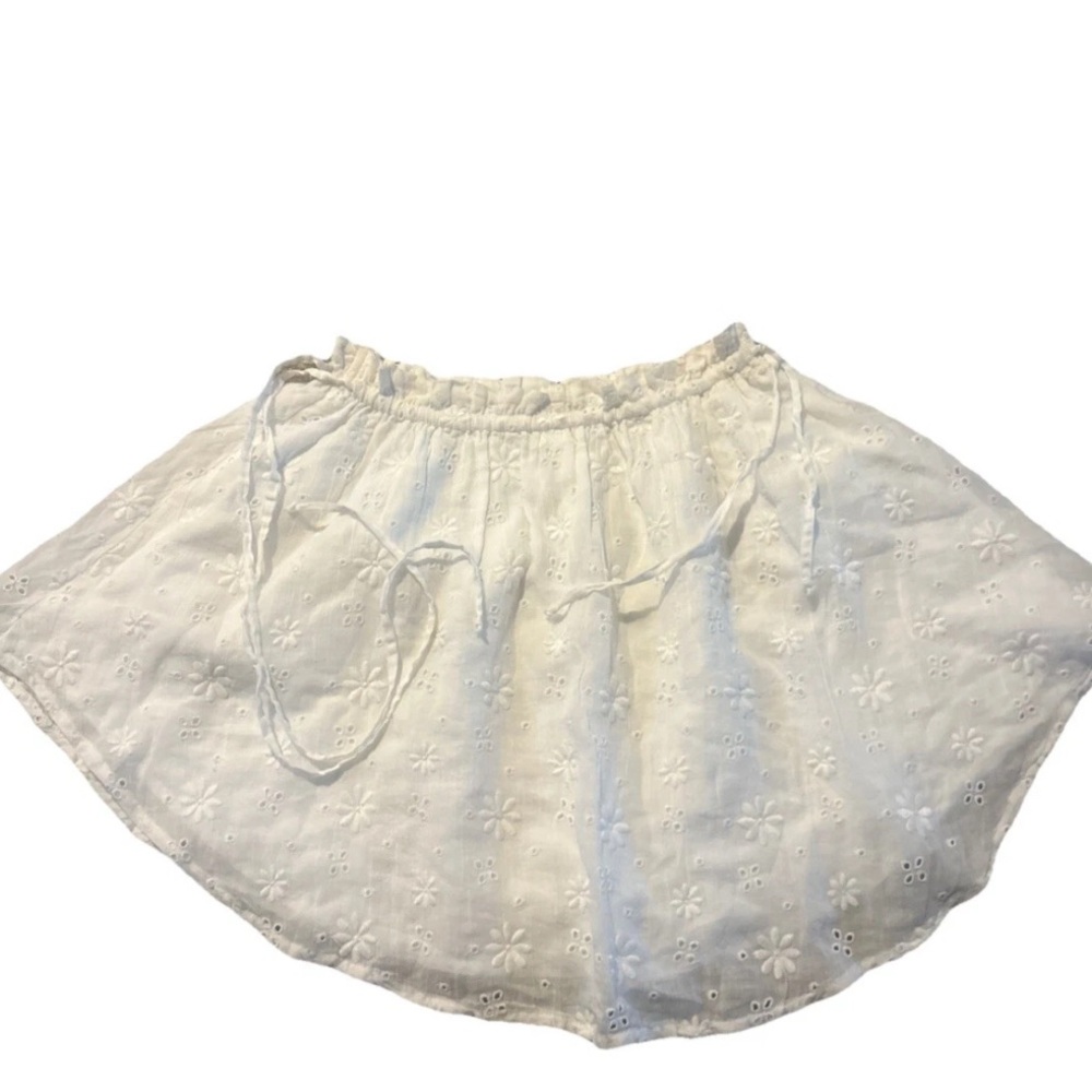 Aerie White Skater Skirt